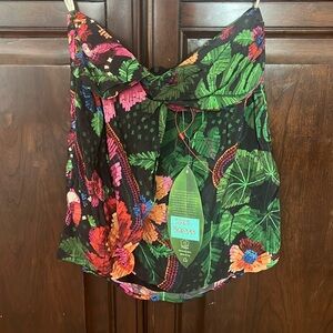 NEW WITH TAGS Farm Rio Black Multi Mini Skirt